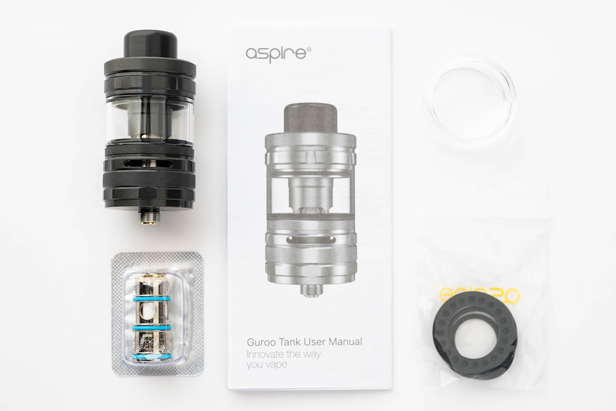 aspire GUROO Tank（アスパイア グルー/グロー タンク）レビュー