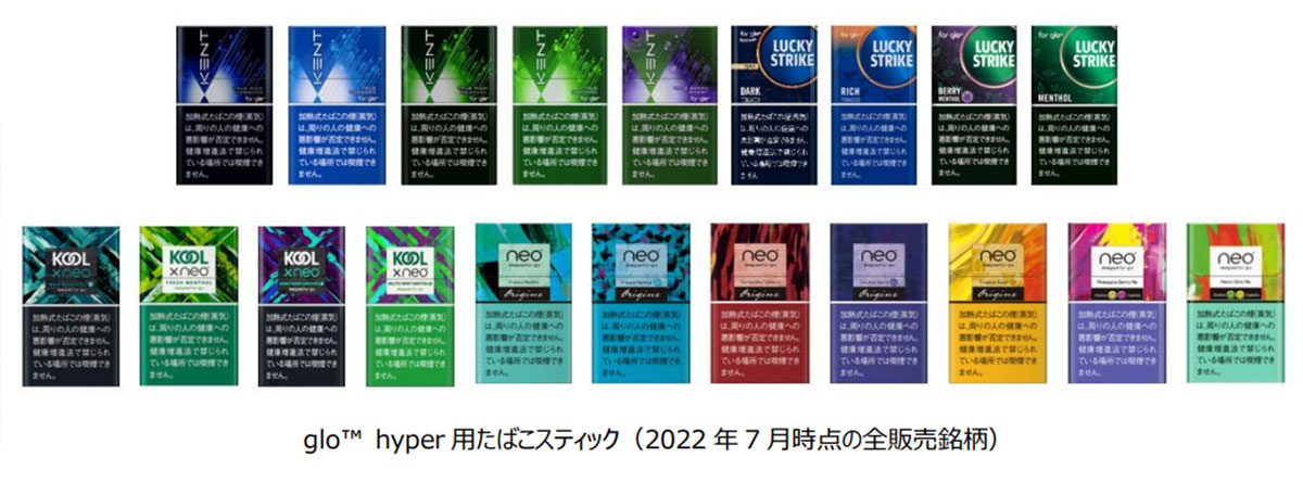 引き続き従来のglo  hyper用たばこスティックに対応