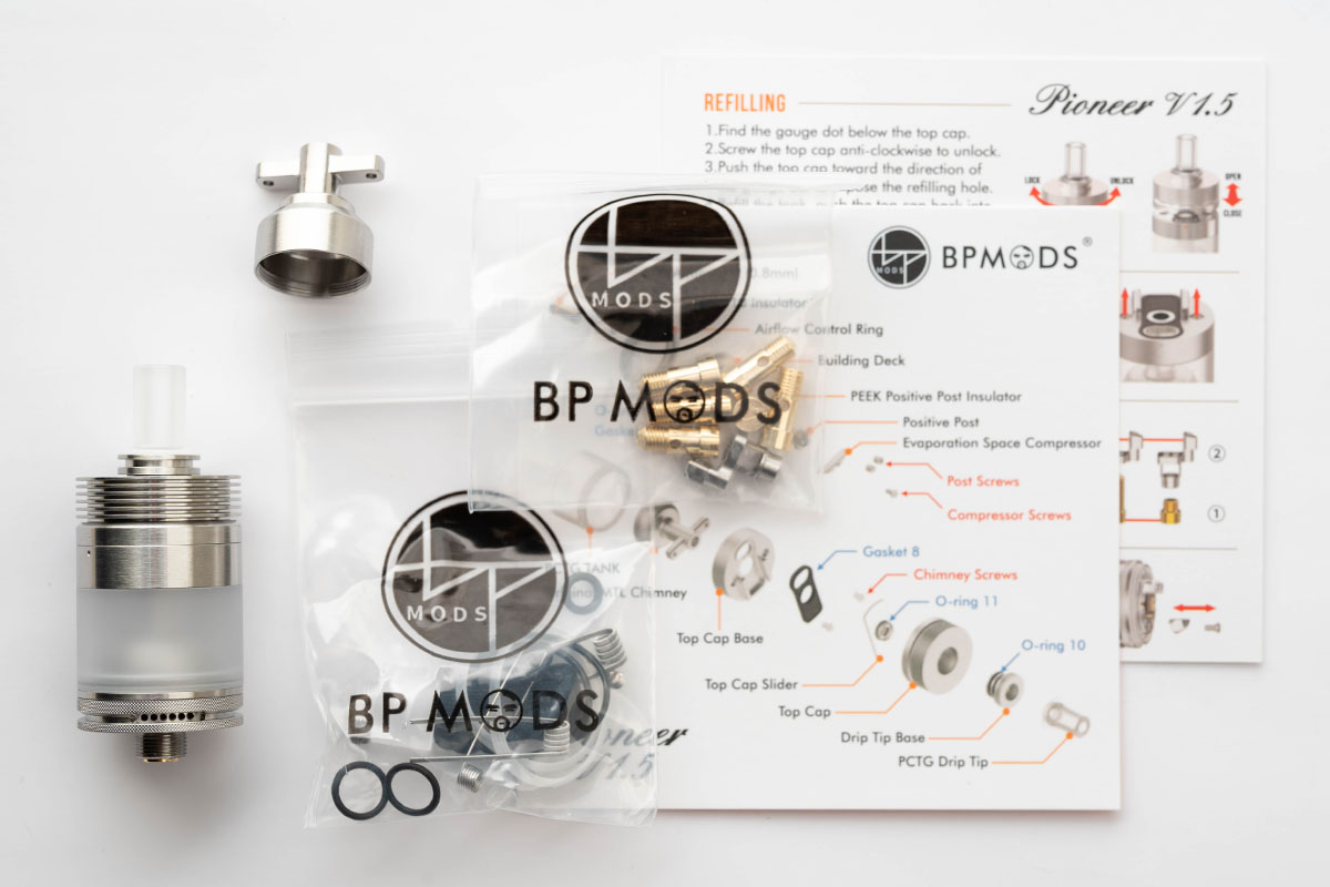 BPMODS Pioneer V1.5 RTA(ビーピーモッズ パイオニア V1.5タンク)レビュー