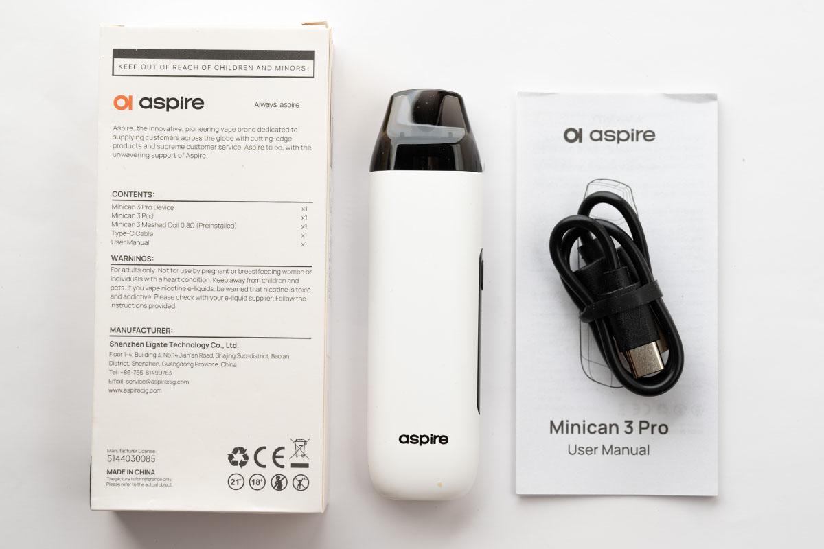 aspire minican3 PRO（アスパイア ミニカン3プロ）レビュー
